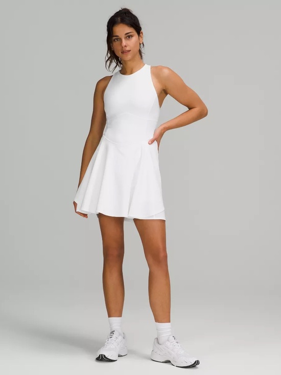 lululemon athletica Dresses & Skirts - NWOT Lululemon Court Crush White Racerback Dress